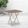image:imageFlash Furniture Oia Commercial Grade 28 Square Light Gray IndoorOutdoor Steel Folding Patio TableGold