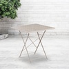 image:imageFlash Furniture Oia Commercial Grade 28 Square Light Gray IndoorOutdoor Steel Folding Patio TableLight Gray