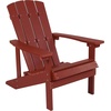 image:imageFlash Furniture Red Poly Resin Adirondack Chair and Matching Lattice Side Table IndoorOutdoor Set