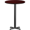image:imageFlash Furniture 30 Round Mahogany Laminate Table Top with 22 x 22 Bar Height Table BaseMahogany