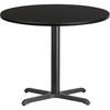 image:imageFlash Furniture Graniss 36 Round Natural Laminate Table Top with 30 x 30 Table Height BaseBlack