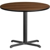 image:imageFlash Furniture Graniss 36 Round Natural Laminate Table Top with 30 x 30 Table Height BaseWalnut