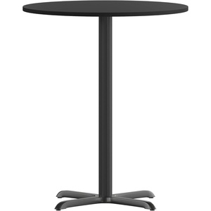 image:imageFlash Furniture 30 Round Mahogany Laminate Table Top with 22 x 22 Bar Height Table BaseBlack