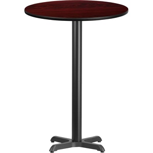 image:imageFlash Furniture 30 Round Mahogany Laminate Table Top with 22 x 22 Bar Height Table BaseMahogany