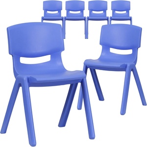 image:imageFlash Furniture Blue Plastic Stackable School Chair with 1325 Seat Height Pack of 6