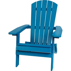 image:imageFlash Furniture Charlestown Folding Adirondack Chair  Black  Poly Resin  IndoorOutdoor  Weather Resistant  Set of 2Blue