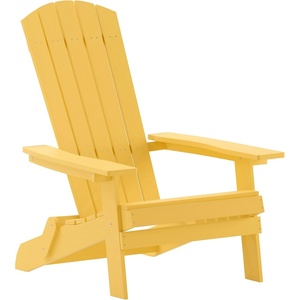 image:imageFlash Furniture Charlestown Folding Adirondack Chair  Black  Poly Resin  IndoorOutdoor  Weather Resistant  Set of 2Yellow
