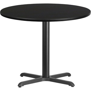 image:imageFlash Furniture Graniss 36 Round Natural Laminate Table Top with 30 x 30 Table Height BaseBlack