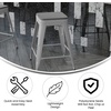 image:imageFlash Furniture 24 Counter Height Backless Stool SilverGray 4Pack  Indoor Poly Resin Seat Stackable Commercial Grade Metal Frame