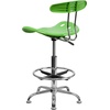 image:imageFlash Furniture Bradley Vibrant Bright Blue and Chrome Drafting Stool with Tractor SeatApple Green