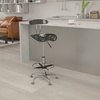 image:imageFlash Furniture Bradley Vibrant Bright Blue and Chrome Drafting Stool with Tractor SeatBlack