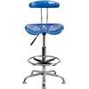 image:imageFlash Furniture Bradley Vibrant Bright Blue and Chrome Drafting Stool with Tractor SeatBright Blue
