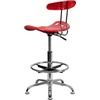 image:imageFlash Furniture Bradley Vibrant Bright Blue and Chrome Drafting Stool with Tractor SeatCherry Tomato