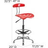 image:imageFlash Furniture Bradley Vibrant Bright Blue and Chrome Drafting Stool with Tractor SeatCherry Tomato