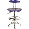 image:imageFlash Furniture Bradley Vibrant Bright Blue and Chrome Drafting Stool with Tractor SeatDeep Blue