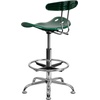 image:imageFlash Furniture Bradley Vibrant Bright Blue and Chrome Drafting Stool with Tractor SeatGreen