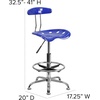 image:imageFlash Furniture Bradley Vibrant Bright Blue and Chrome Drafting Stool with Tractor SeatNautical Blue