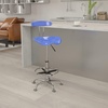 image:imageFlash Furniture Bradley Vibrant Bright Blue and Chrome Drafting Stool with Tractor SeatNautical Blue