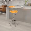 image:imageFlash Furniture Bradley Vibrant Bright Blue and Chrome Drafting Stool with Tractor SeatOrange