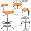 image:imageFlash Furniture Bradley Vibrant Bright Blue and Chrome Drafting Stool with Tractor SeatOrange
