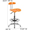 image:imageFlash Furniture Bradley Vibrant Bright Blue and Chrome Drafting Stool with Tractor SeatOrange