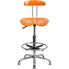 image:imageFlash Furniture Bradley Vibrant Bright Blue and Chrome Drafting Stool with Tractor SeatOrange