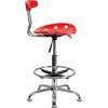 image:imageFlash Furniture Bradley Vibrant Bright Blue and Chrome Drafting Stool with Tractor SeatRed