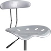 image:imageFlash Furniture Bradley Vibrant Bright Blue and Chrome Drafting Stool with Tractor SeatSilver