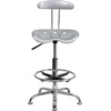 image:imageFlash Furniture Bradley Vibrant Bright Blue and Chrome Drafting Stool with Tractor SeatSilver