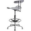 image:imageFlash Furniture Bradley Vibrant Bright Blue and Chrome Drafting Stool with Tractor SeatSilver