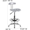 image:imageFlash Furniture Bradley Vibrant Bright Blue and Chrome Drafting Stool with Tractor SeatSilver