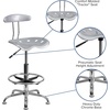 image:imageFlash Furniture Bradley Vibrant Bright Blue and Chrome Drafting Stool with Tractor SeatSilver
