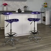 image:imageFlash Furniture Bradley Vibrant Bright Blue and Chrome Drafting Stool with Tractor SeatViolet