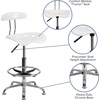 image:imageFlash Furniture Bradley Vibrant Bright Blue and Chrome Drafting Stool with Tractor SeatWhite
