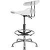 image:imageFlash Furniture Bradley Vibrant Bright Blue and Chrome Drafting Stool with Tractor SeatWhite