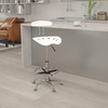 image:imageFlash Furniture Bradley Vibrant Bright Blue and Chrome Drafting Stool with Tractor SeatWhite