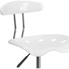 image:imageFlash Furniture Bradley Vibrant Bright Blue and Chrome Drafting Stool with Tractor SeatWhite