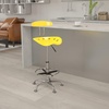 image:imageFlash Furniture Bradley Vibrant Bright Blue and Chrome Drafting Stool with Tractor SeatYellow