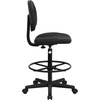 image:imageFlash Furniture Fabric Adjustable Drafting Chair Black  Adjustable Foot Ring Adjustable Height Fabric Upholstery