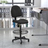 image:imageFlash Furniture Fabric Adjustable Drafting Chair Black  Adjustable Foot Ring Adjustable Height Fabric Upholstery