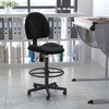 image:imageFlash Furniture Fabric Adjustable Drafting Chair Black  Fabric UpholsteryBlack