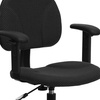 image:imageFlash Furniture Fabric Adjustable Drafting Chair Black  Fabric UpholsteryBlack Patterned