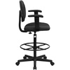image:imageFlash Furniture Fabric Adjustable Drafting Chair Black  Fabric UpholsteryBlack Patterned