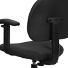 image:imageFlash Furniture Fabric Adjustable Drafting Chair Black  Fabric UpholsteryBlack Patterned