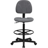 image:imageFlash Furniture Fabric Adjustable Drafting Chair Gray  Adjustable Foot Ring Adjustable Height Fabric Upholstery