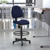 image:imageFlash Furniture Fabric Adjustable Drafting Chair Navy Blue  Adjustable Foot Ring Adjustable Height Fabric Upholstery