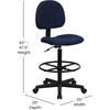 image:imageFlash Furniture Fabric Adjustable Drafting Chair Navy Blue  Adjustable Foot Ring Adjustable Height Fabric Upholstery