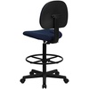 image:imageFlash Furniture Fabric Adjustable Drafting Chair Navy Blue  Adjustable Foot Ring Adjustable Height Fabric Upholstery