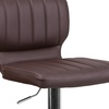 image:imageFlash Furniture Jeremy Contemporary Brown Vinyl Adjustable Height Barstool with Vertical Stitch Back and Chrome BaseBrown Vinyl