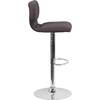 image:imageFlash Furniture Jeremy Contemporary Brown Vinyl Adjustable Height Barstool with Vertical Stitch Back and Chrome BaseCharcoal Fabric